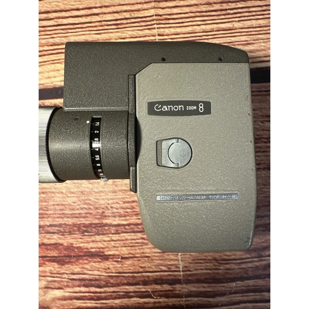 Vintage Canon Zoom 8 Movie Camera- Brown Leather Case - WORKING
